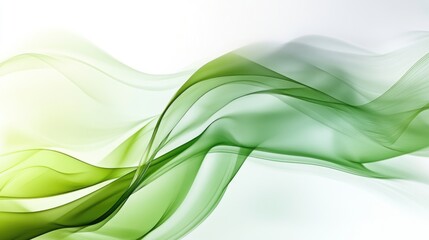 Poster - Elegant Flowing Green Abstract Background for Contemporary Design Projects