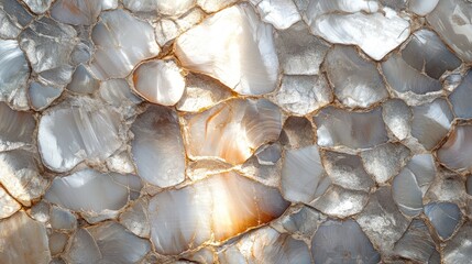 Poster - elegant nacre fragolite stone texture background with natural iridescence and subtle earth tones