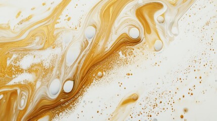 Poster - Golden Oil Swirl Abstract Liquid Texture for Modern Art Background Design