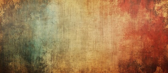 Poster - Multicolor vintage wooden texture background with grunge effect and empty space for text or design elements in a panoramic format