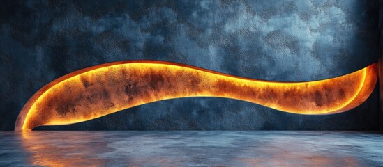 Poster - Luxury textured wallpaper design with organic shapes and empty space for text in a contemporary interior setting.