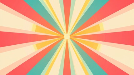Poster - Vintage 70s Kaleidoscope Design with Psychedelic Colors and Empty Space for Text in a Retro Digital Aesthetic