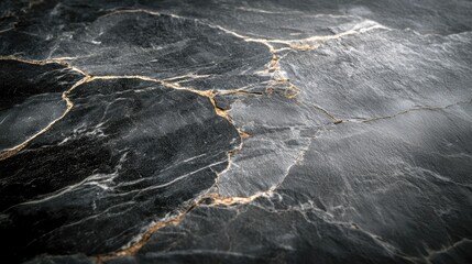 Poster - Close up of textured natural stone with intricate patterns and rich colors on a dark background for decorative or design purposes