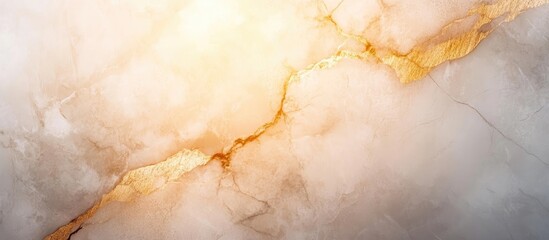 Poster - Luxury Polished Marble Surface with Sunset Tones and Gold Veins for Elegant Background or Countertop Design Use