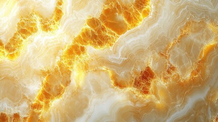Poster - Golden marble texture with luminous yellow veins creating an elegant abstract background design ideal for art deco and luxury themes.