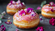 Polskie pączki, tłusty czwartek, kwiaty, słodycze, cukiernia