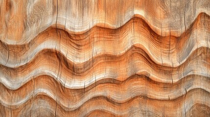 Poster - Natural Pine Wood Board with Unique Wavy Texture and Rich Grain Patterns for Background or Design Use