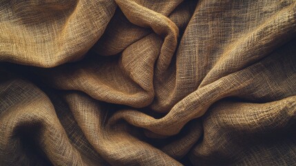 Poster - Luxe natural linen texture in warm tones perfect for background styling and textile design projects