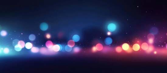 Fototapete - Abstract Motion Blur Background of Vibrant City Lights at Night with Bokeh Effect for Text Overlay and Design Use