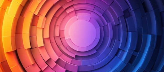 Poster - Colorful Geometric Mosaic Background with Circular Patterns and Space for Text