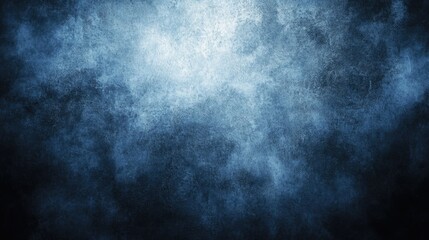 Poster - Dramatic textured concrete wall background with a frozen blue gradient creating a vivid and grunge-inspired atmosphere for design projects