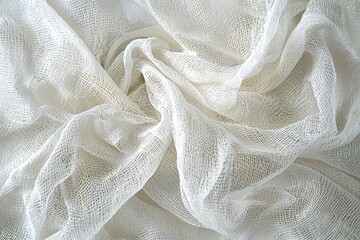 Poster - Soft patterned cloth background in abstract white and grey tones