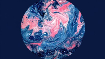 Aufkleber - vibrant pink and blue abstract marble design for contemporary backgrounds and artistic projects