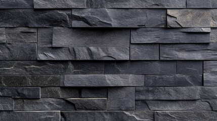 Poster - Dark Grey Stone Wall Texture Seamless Background for Outdoor and Interior Design Projects