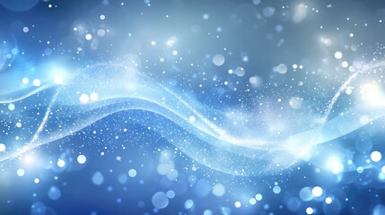 Aufkleber - Modern Abstract Blue Light Background with Soft Glows and Bokeh Effects for Digital Design and Media Projects