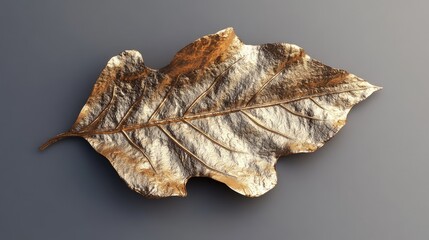 Aufkleber - Realistic Close-Up of Textured Solid Gold Leaf on Gray Background for Elegant Design and Artistic Projects