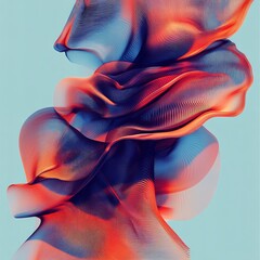 Poster - Vivid Abstract Motion Design with Colorful Blurred Forms and Holographic Background Featuring Copyspace for Text in Modern Aesthetics