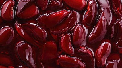 Aufkleber - Nourishing Sleek Red Kidney Beans Close-Up Healthy Eating Concept