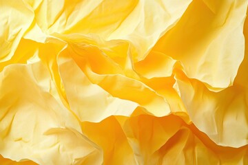 Poster - Abstract texture of crumpled yellow paper