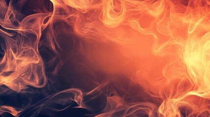Poster - Dynamic Flames and Smoke Abstract Background for Creative Projects with Copyspace for Text