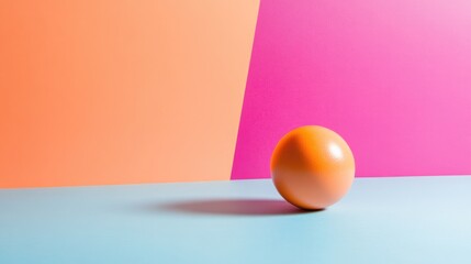 Poster - spherical object on a vibrant dual tone background with ample copyspace for creative text and design