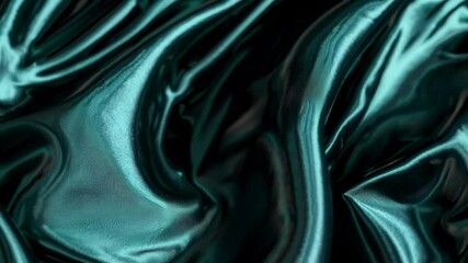 Poster - Deep ocean waves in motion. Mesmerizing teal water currents. Fluid abstract background mimicking underwater flow. Silky smooth texture. Aquatic design