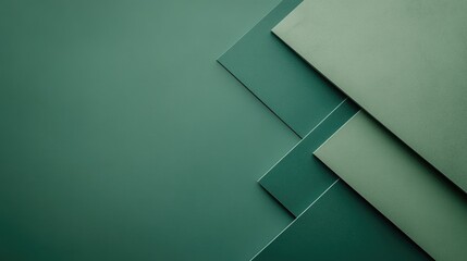 Poster - Elegant abstract background with layered green textures and ample copyspace for text in a modern design context.