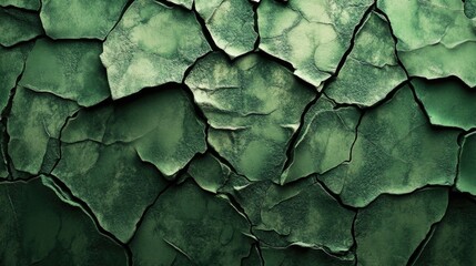 Poster - textured dark green abstract background with rough, cracked surface ideal for backgrounds, wallpaper