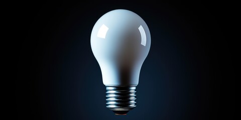 Aufkleber - Elegant LED Bulb Illuminating Against Dark Background with Space for Text or Branding