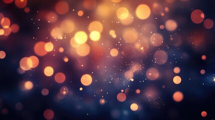 Aufkleber - Elegant silver bokeh background featuring shimmering glitter lights and warm defocused orbs creating a festive atmosphere