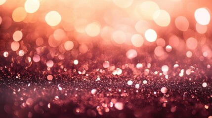 Aufkleber - Rose gold shimmering backdrop with sparkling sequins for elegant event celebrations and festive occasions