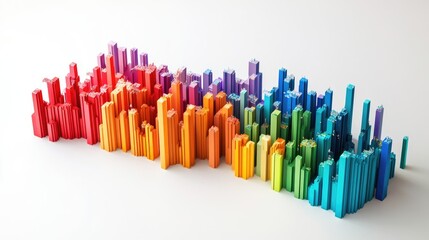Poster - A colorful D bar chart illustrating global economic performance, with each bar representing a different country's GDP growth, set against a clean white background.