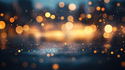 Aufkleber - Elegant defocused silver glitter lights background with bokeh effect creating a festive and luxurious atmosphere for various designs