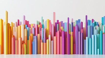 Poster - A colorful D bar chart illustrating global economic performance, with each bar representing a different country's GDP growth, set against a clean white background.