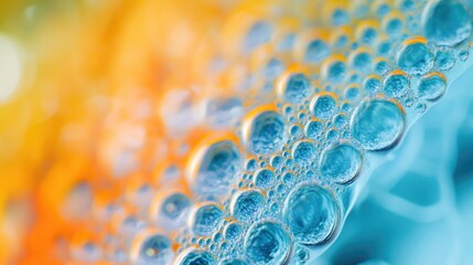 Aufkleber - Close-up of Colorful Soap Bubbles with Vivid Reflections and Light Play Abstract Background for Creative and Artistic Designs in Photography