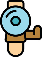 Poster - Smart watch is displaying time and notification icon on wrist, indicating incoming messages or alerts