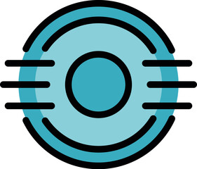 Poster - Circular radar dish emitting signals, symbolizing advanced technology and futuristic communication