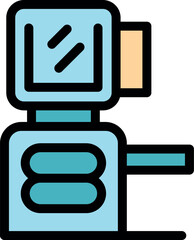 Poster - electronic voting machine with display and buttons, used for casting votes in elections
