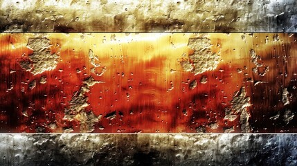 Poster - Abstract texture of rusted metal surface with peeling paint and intricate patterns