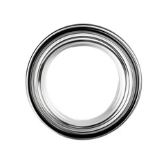 Poster - A stylized image showcasing a circular pattern composed of concentric grayscale rings creating a dynamic visual effect.