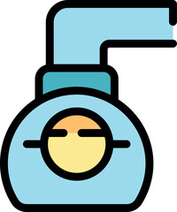 Poster - Water meter is connected to pipeline system, controlling and measuring water consumption