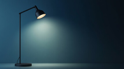 Poster - minimalist LED work light illuminating dark space