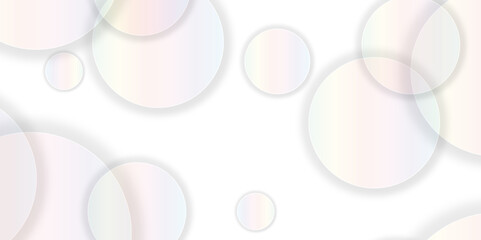 Poster - Multicolor Many bubbles abstract Colorful transparent soap floating in the air. Design soap bubbles on a white background. beautiful Modern abstract Shiny reflection, flying bath elements circle shape