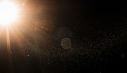 Wall Mural - designed film texture background with heavy grain dust and a light leak real lens flare shot in stud