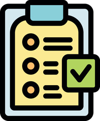 Poster - checklist on clipboard with check mark indicating completed tasks, perfect for projects, productivit