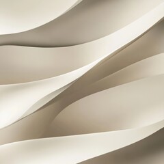 Poster - Abstract light beige waves create a soothing visual texture in a soft modern design. Generative AI
