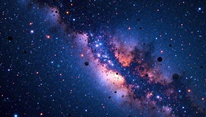 celestial cosmos with numerous stars, galaxy, blackness, universe
