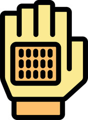 Poster - Glove equipped with a square electronic device, symbolizing advanced technology and its impact on human computer interaction