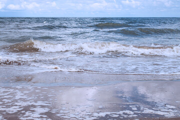 the sea, sky, clouds, beach, blue, nature, summer