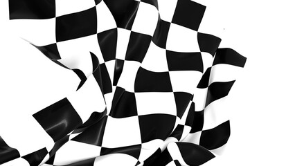 Aufkleber - the checkered flag waves in the wind signaling the end of a race victory is in sight